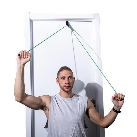 Shoulder Pulley Training System, Door-Mounted Fitness Rope for Neck & Upper Limb Rehabilitation, Lightweight Resistance Trainer for Home Use