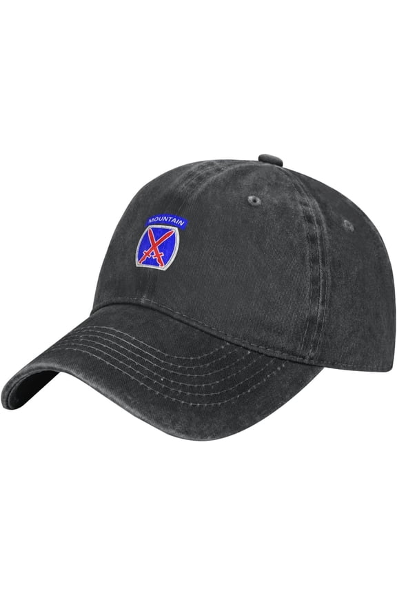 Shoulder Sleeve Insignia of The 10Th Mountain Division Baseball Cap for Men Women Vintage Cowboy Hat Adult Casquette Black