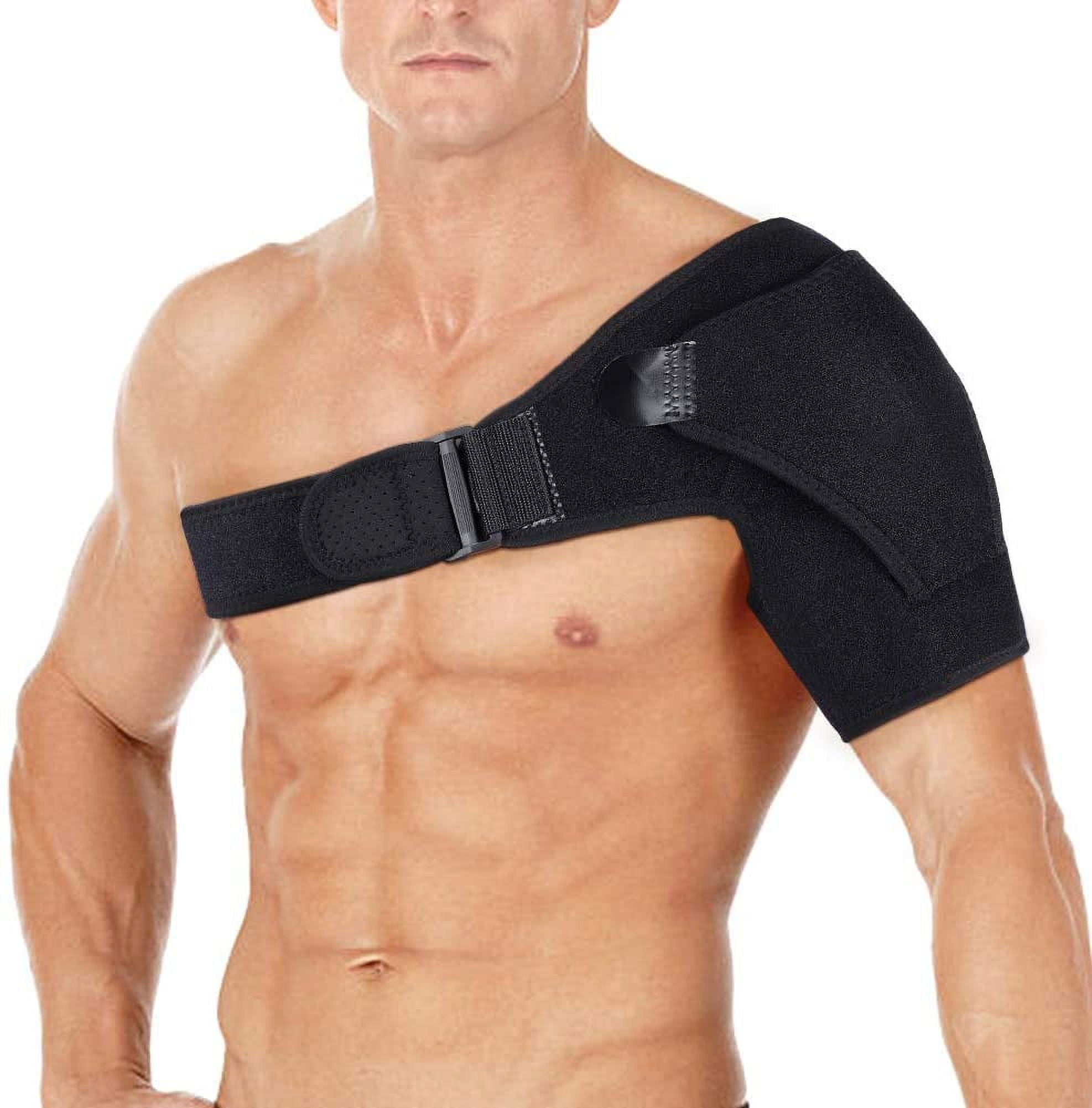 Shoulder Support Brace for Men & Women, FSA or HSA Approved, Pain Relief  Compression Sleeve, Rotator Cuff Immobilizer, Stabilizer for AC Joint  Dislocation