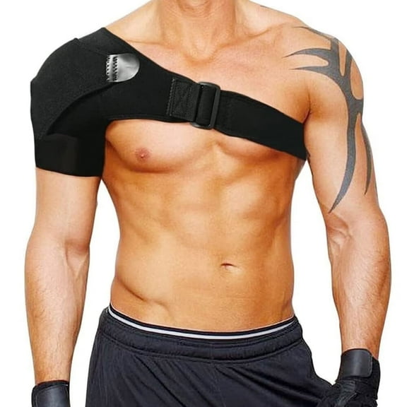 Shoulder Stability Brace with Pressure Pad - Light and Breathable Neoprene Shoulder Support for Rotator Cuff Dislocated AC Joint Labrum Tear Shoulder Pain Shoulder Compression Sleeve