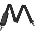 thumbnail image 1 of Shoulder Strap, 52" Universal Adjustable Padded Laptop Shoulder Strap Replacement Comfortable Belt with Metal Hooks for Laptop Messenger Crossbody Bag Luggage Duffel Camera, Black, 1 of 7