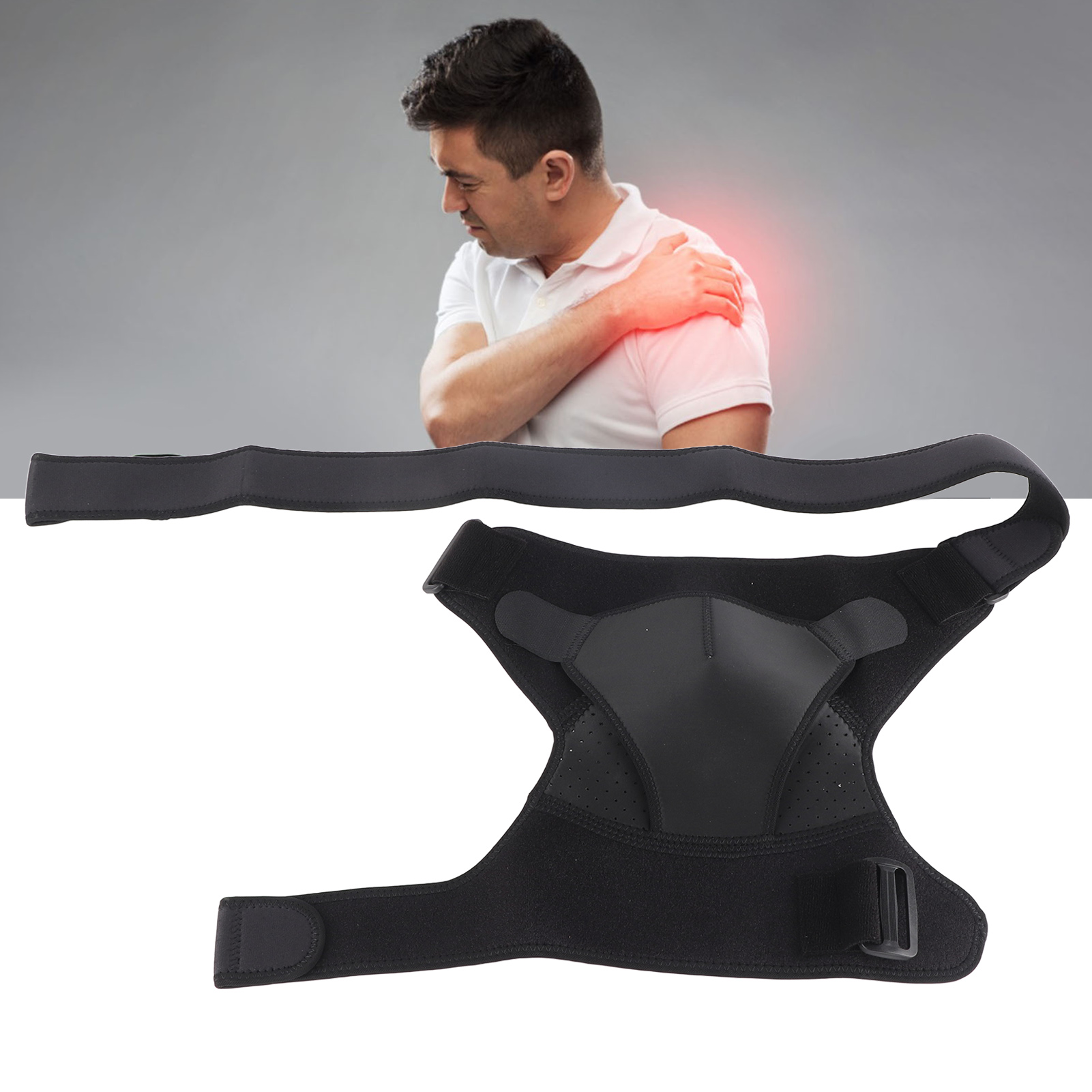 Shoulder Support Sleeve, Shoulder Brace Strap Neoprene Rubber And Nylon
