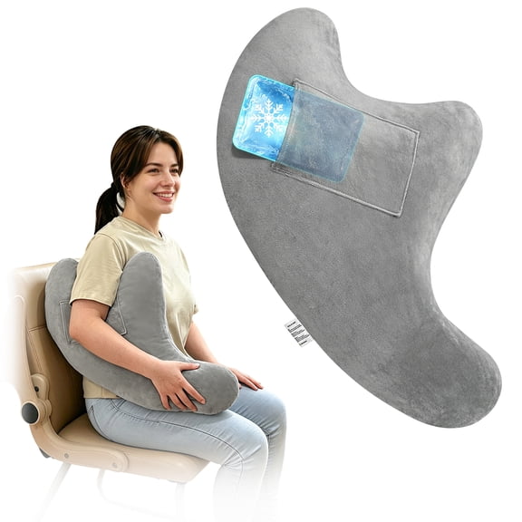 Shoulder Surgery Pillow for Sleeping Rotator Cuff Neck and Shoulder Pain Relief Side Sleeper Pillow Bed Wedge for Arm Surgery Pillow Armpit Shoulder Abduction Wedge Surgery Recovery SuppliesGrey