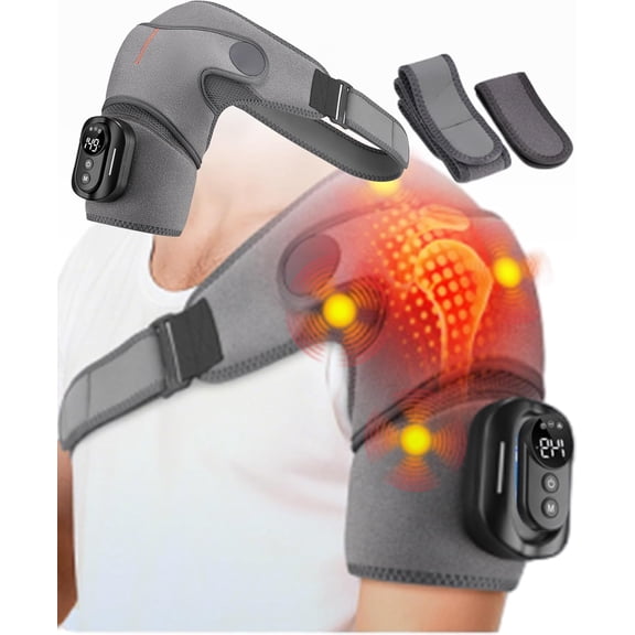 Shoulders Massager, Adjustable Shoulder Massager with Heat for Pain Relief Deep Tissue