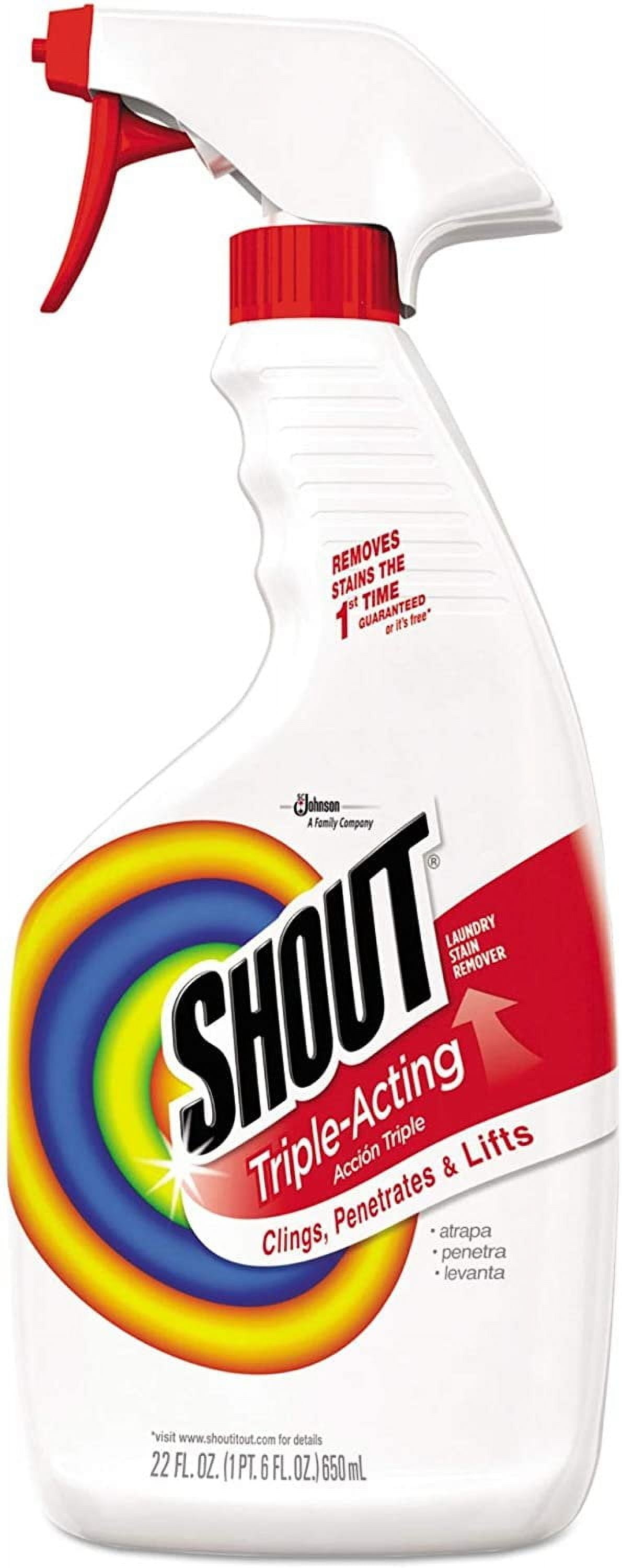 Shout Active Enzyme Laundry Stain Remover Prewash Spray, 22 oz