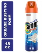 Shout Advanced Grease Busting Foam, Laundry Stain Remover, 18 Ounce