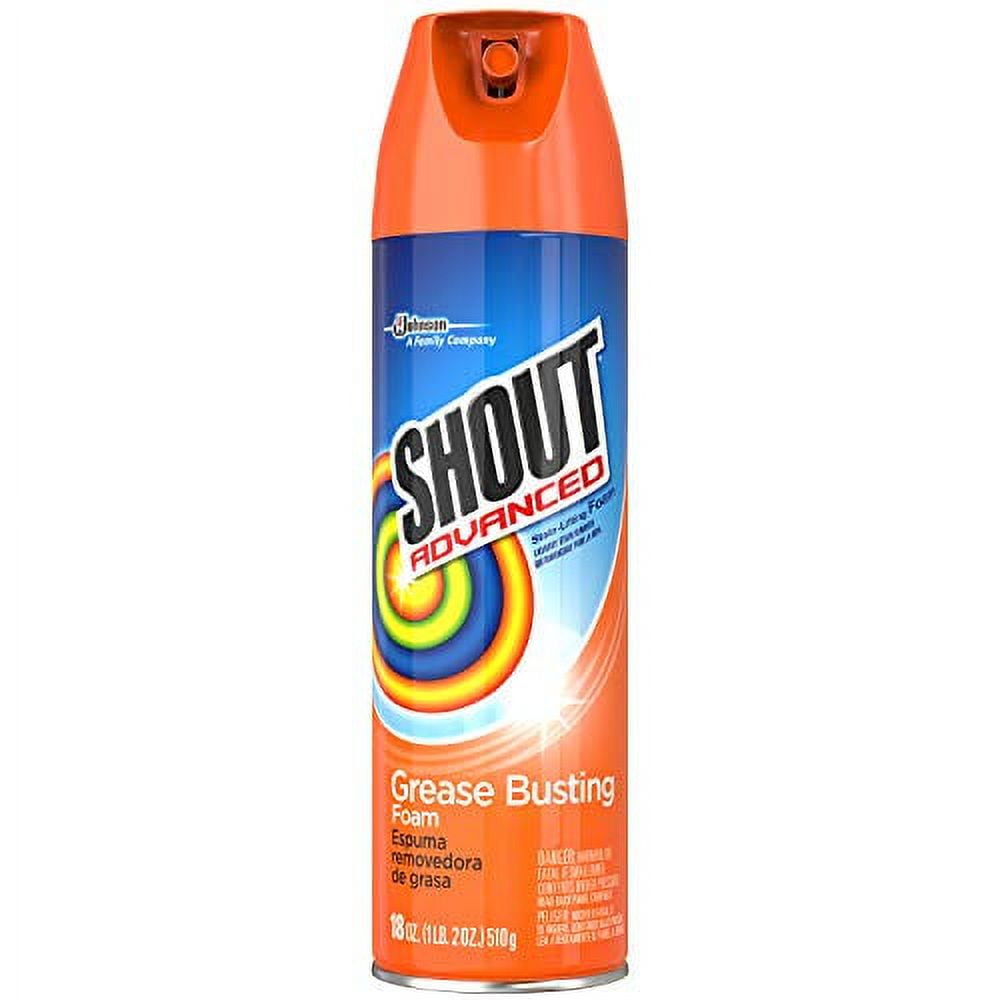 Shout Advanced Stain Lifting Foam Aerosol Spray 18 oz (Pack of 2)