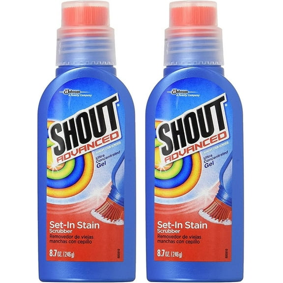 Shout Advanced Ultra Concentrated Stain Removing Gel, 8.7 Oz, (Pack of 2)