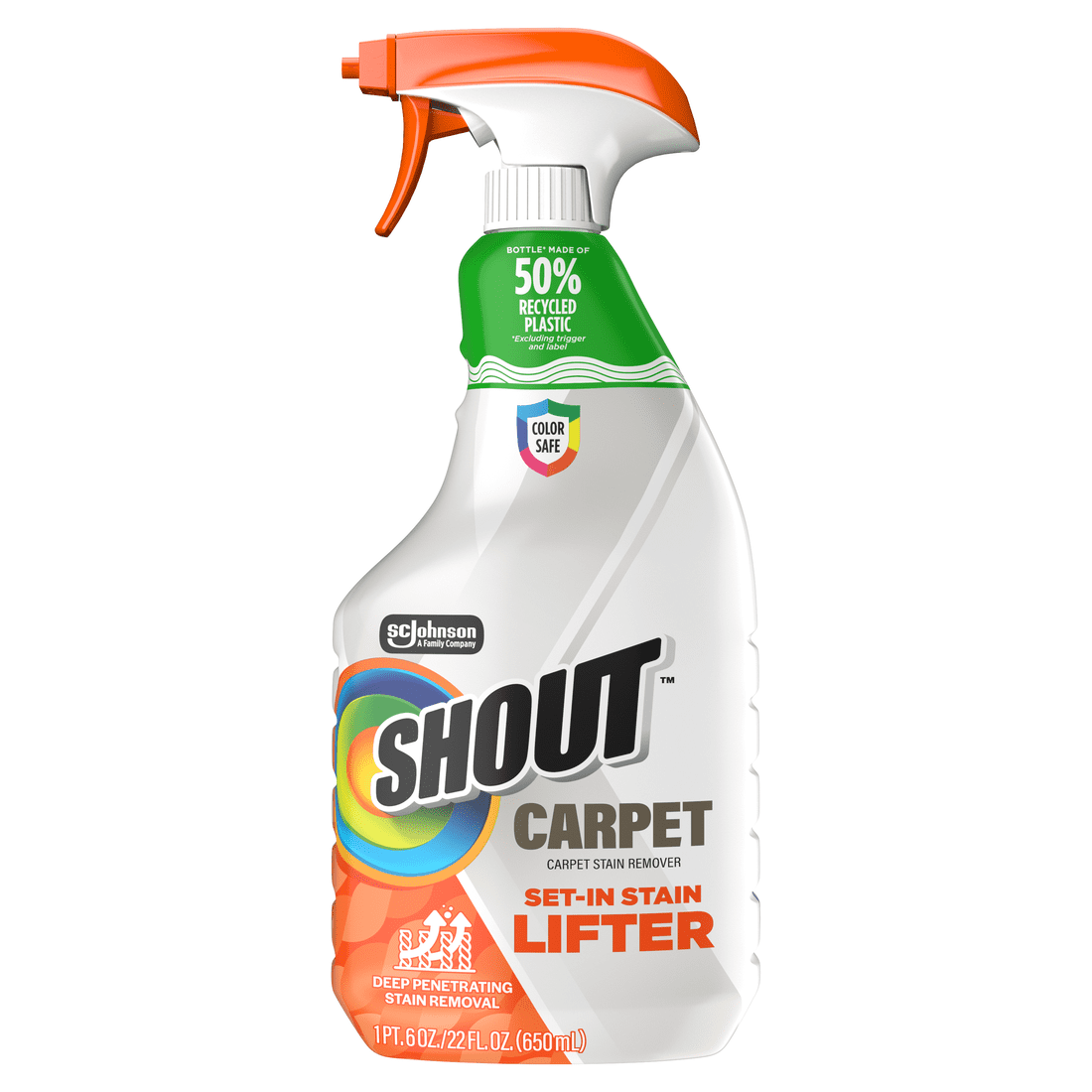 Shout Carpet Set-In Stain Lifter Spray, Rug & Carpet Cleaner, Color Safe and Fast Acting Spot & Stain Remover, 22 oz Trigger Spray
