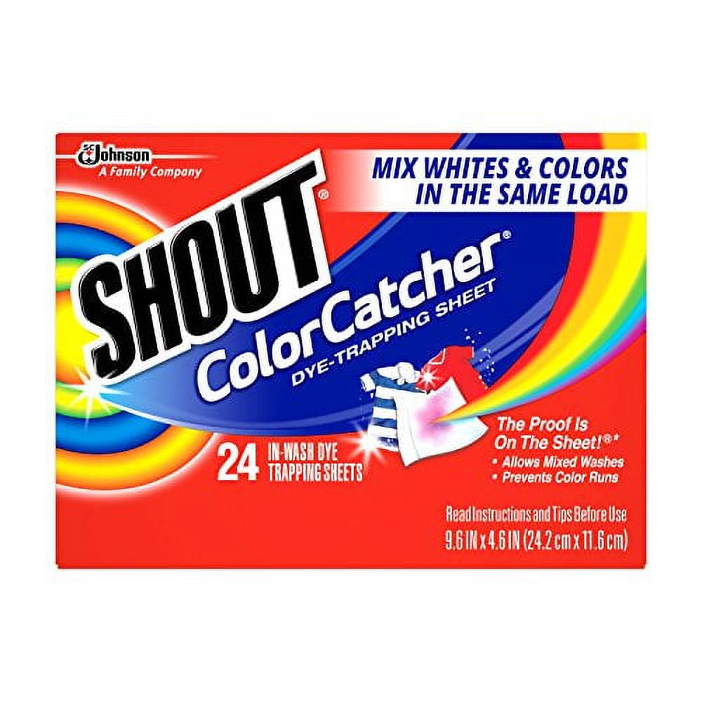  Shout Color Catcher Dye-Trapping, In-Wash Cloths - 24 ea :  Health & Household