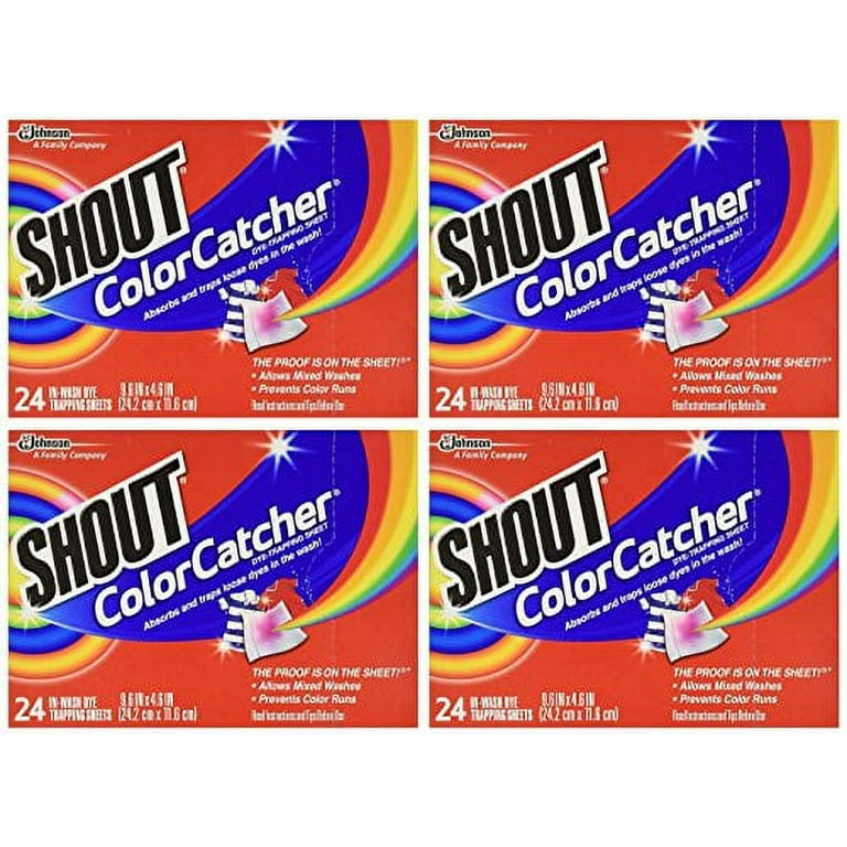 Shout Color Catcher Dye-Trapping, In-Wash Cloths - 24 ea