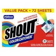 Shout Color Catcher, Dye-Trapping Sheets, 72 Sheets Pack of 2