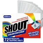 Shout Color Catcher Sheets for Laundry, Maintains Clothes Original Colors, 72 Count