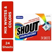 Shout Color Catcher, Laundry Dye-Trapping Sheets, 24 Sheets