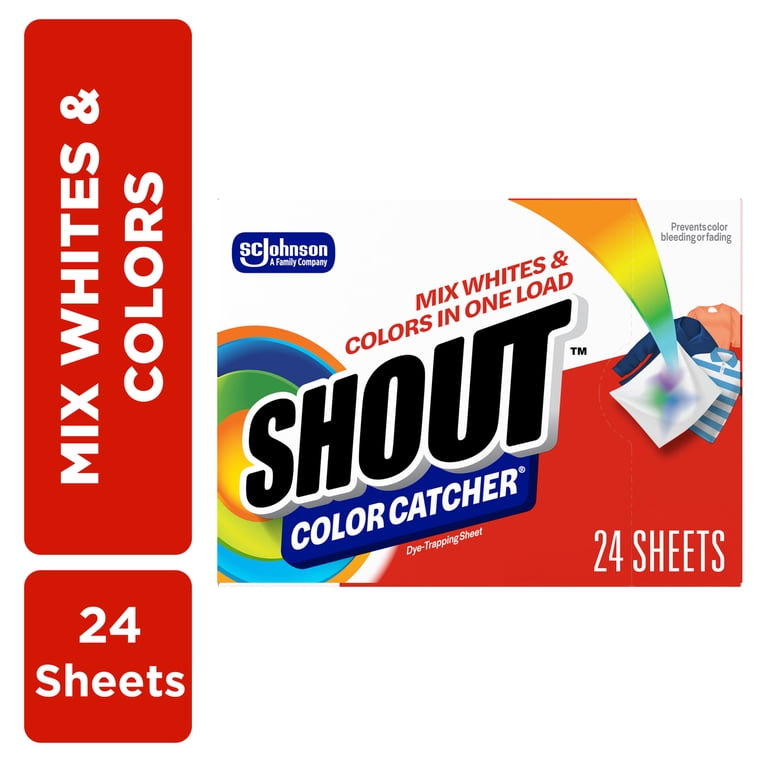 Shout Color Catching Wash Blocker: Laundry Dye-Trapping, 24 Sheets