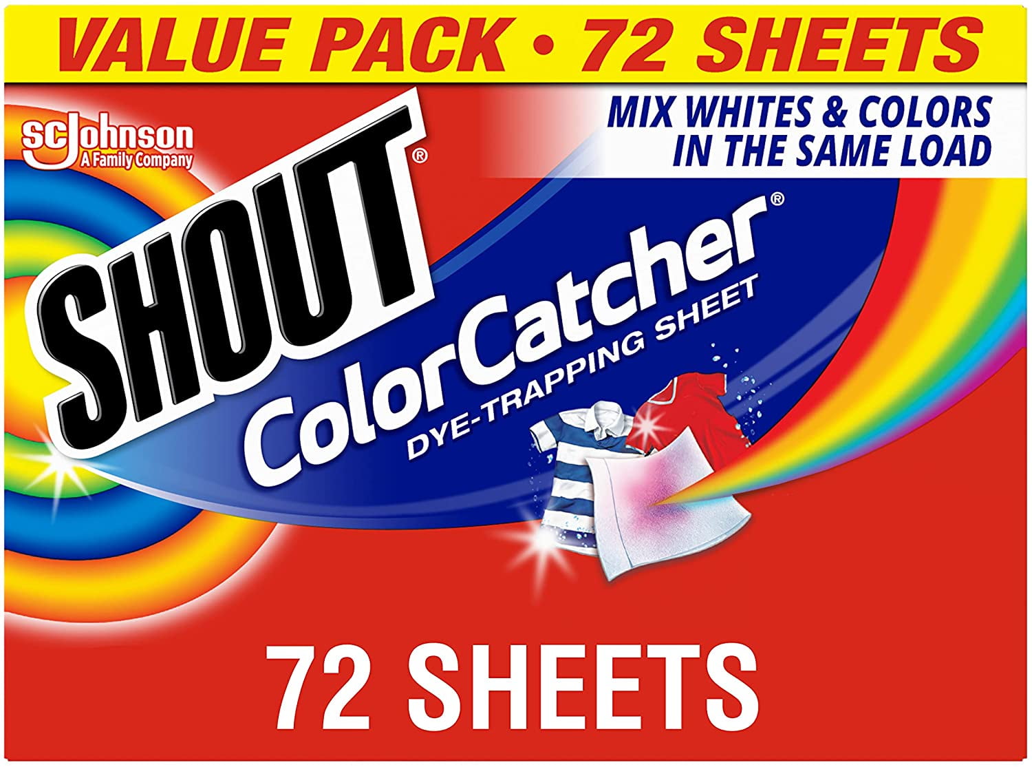 Shout Color Catcher Sheets for Laundry, Maintains Clothes Original Colors,  72 Count