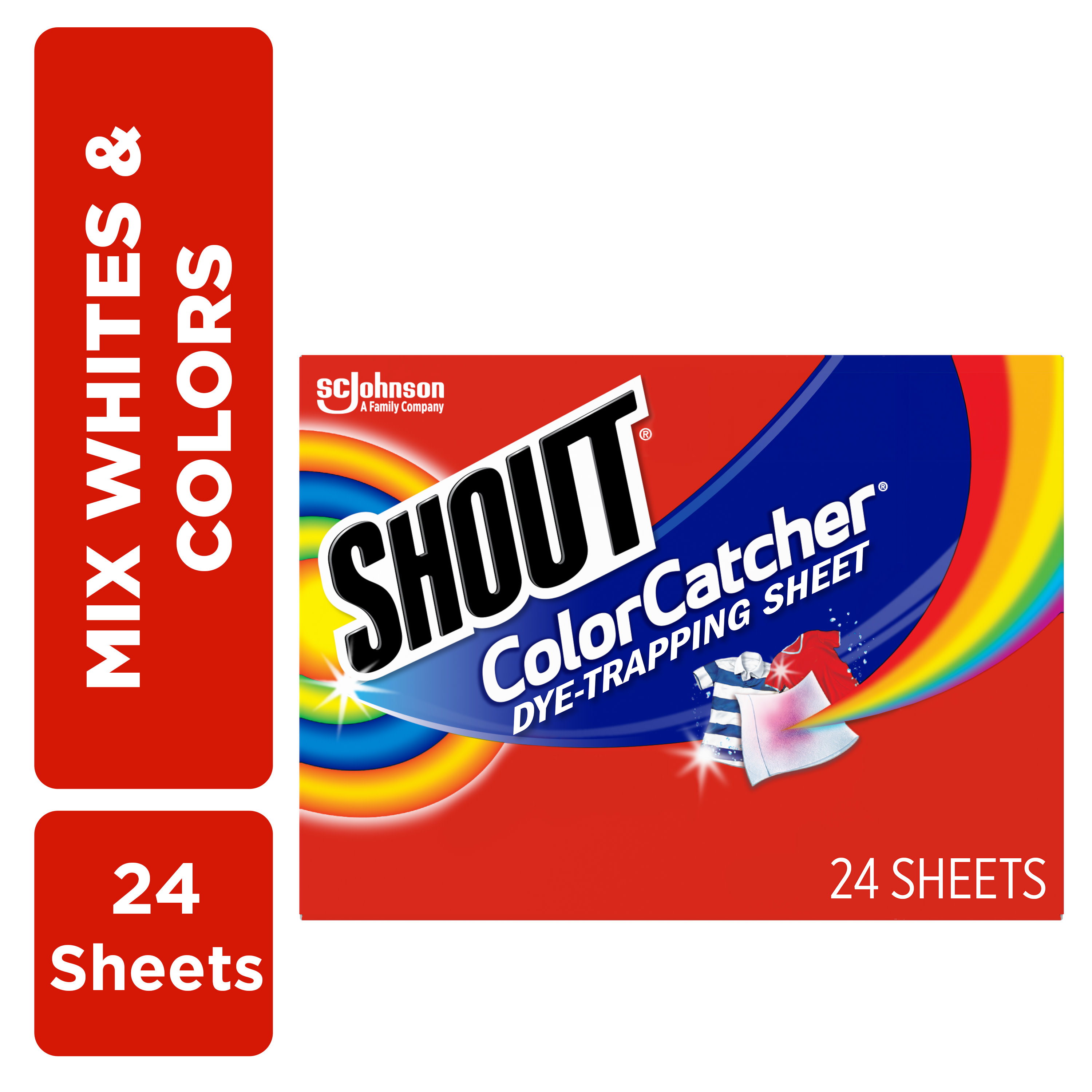 Shout Color Catcher,&nbsp;Laundry&nbsp;Dye-Trapping Sheets, 24 Sheets - image 1 of 13