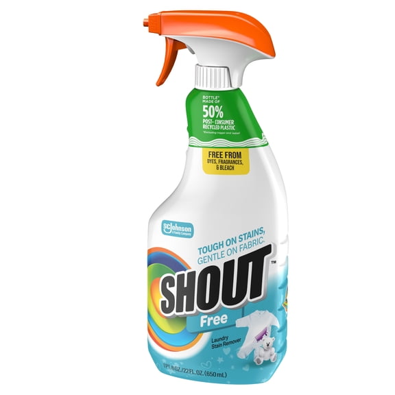 Shout Free Laundry Stain Remover, 22 fl oz, Plant-Based Cleaners