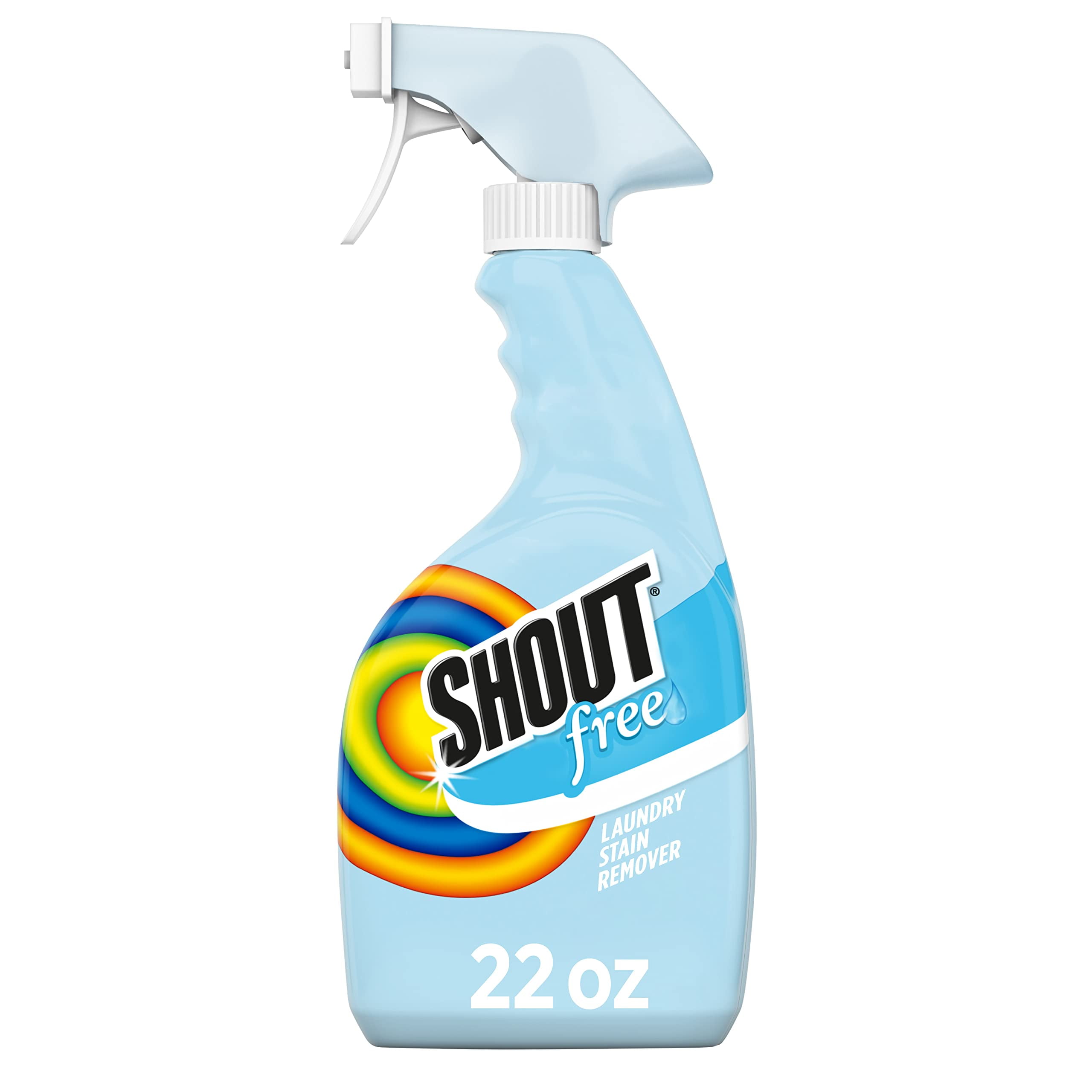 Shout Free Laundry Stain Remover, Active Enzyme Formula is Dye, Fragrance, and Bleach Free, Removes 100+ Types of Stains, including Baby Stains - 22oz Spray