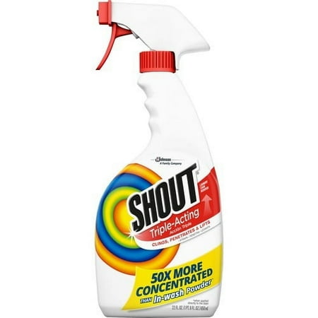 Shout Laundry Stain Remover Spray Concentrate Spray - 22 fl oz (0.7 quart) - Spray Bottle - 1 Each - Clear