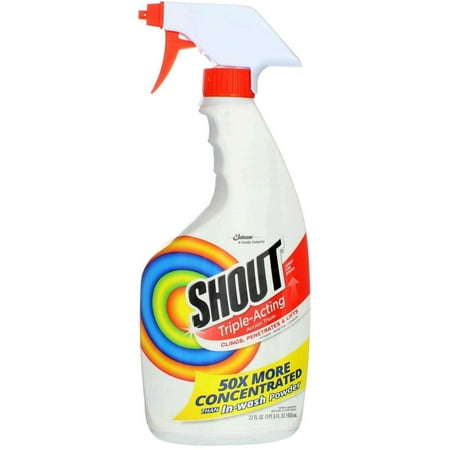 Shout Laundry Stain Remover Trigger Spray - Triple Acting - 2 Pack, 22 fl oz Each