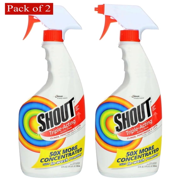 Shout Laundry Stain Remover Trigger Spray - 22 oz (Pack of 2)