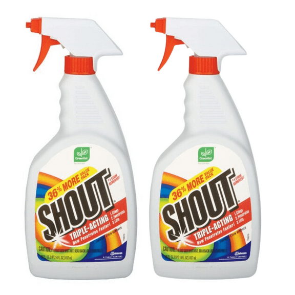 Shout No Scent Laundry Stain Remover 22 oz Liquid (2 Pack)