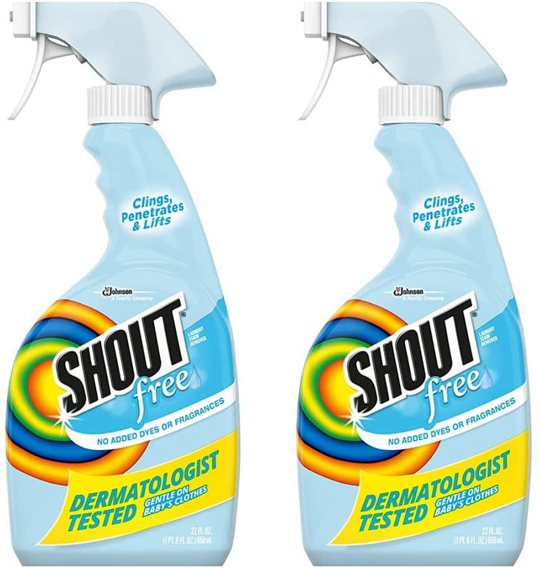 Shout Stain Remover Fragrance-Free Trigger, 22 Ounce 2 Pack