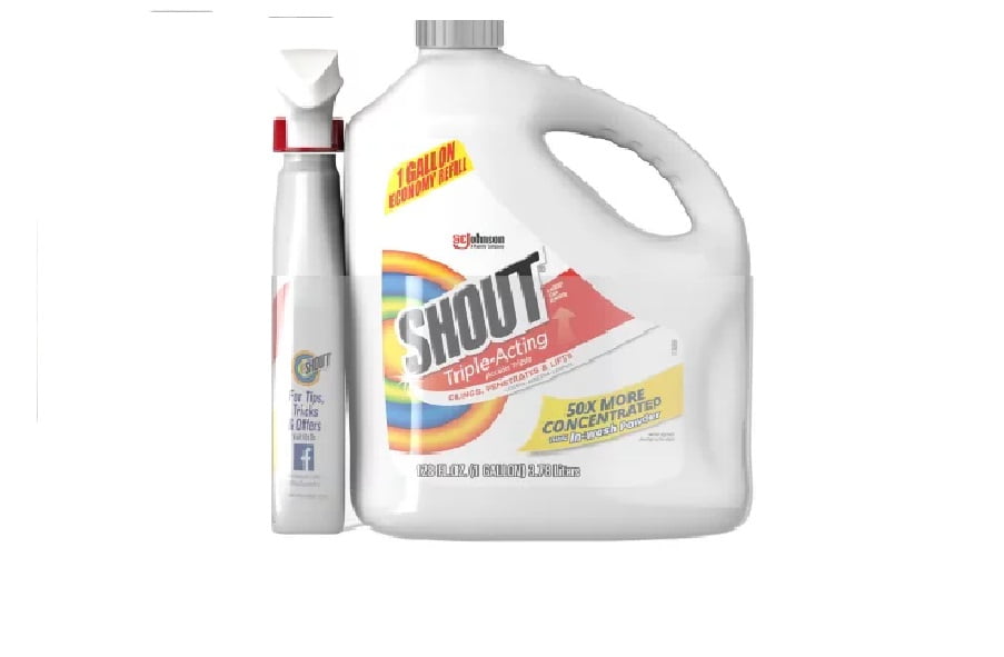 Shout TripleActing Laundry Stain Remover (128 fl. oz. refill + 22 fl