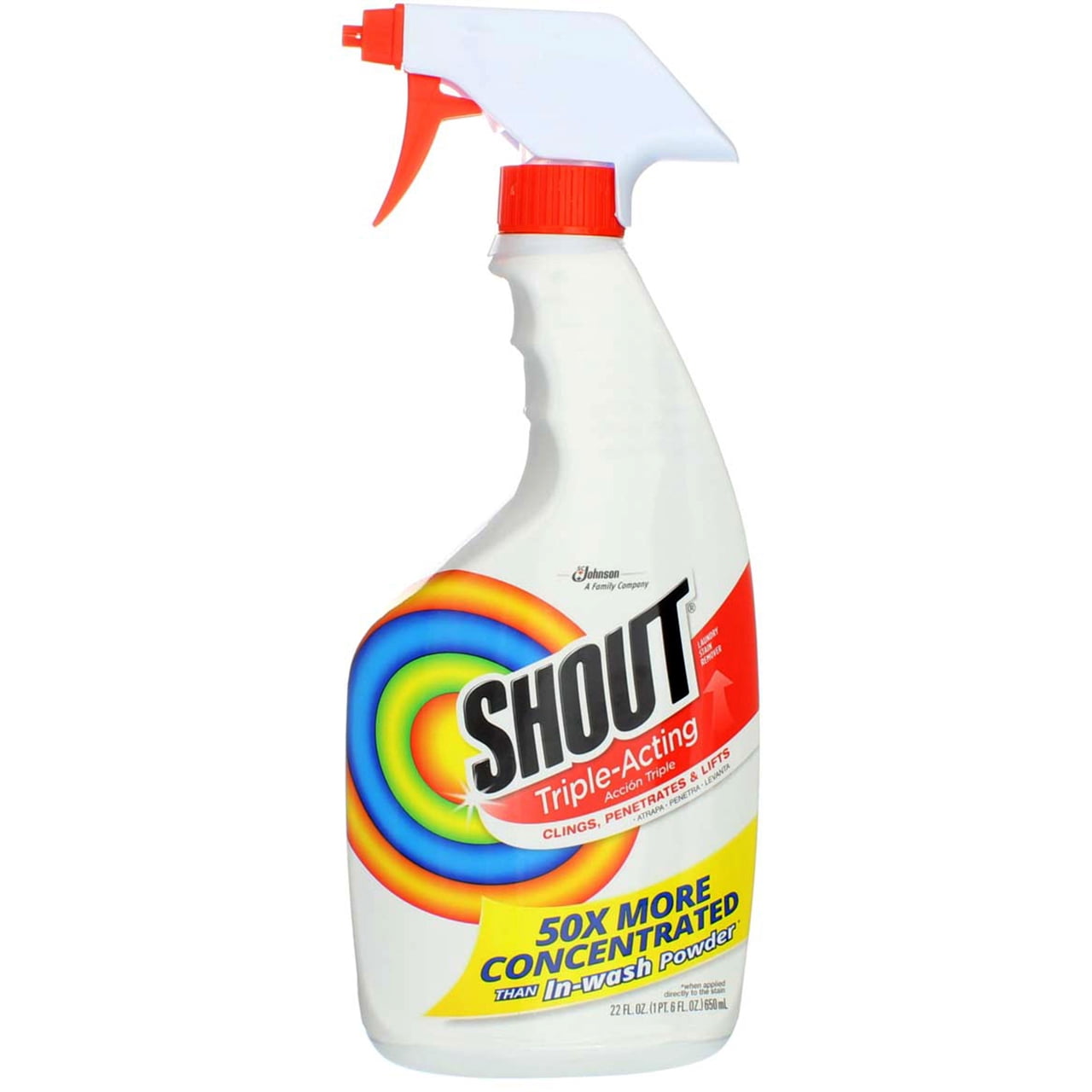 Shout Triple-Acting, Laundry Stain Remover, 22 Ounce