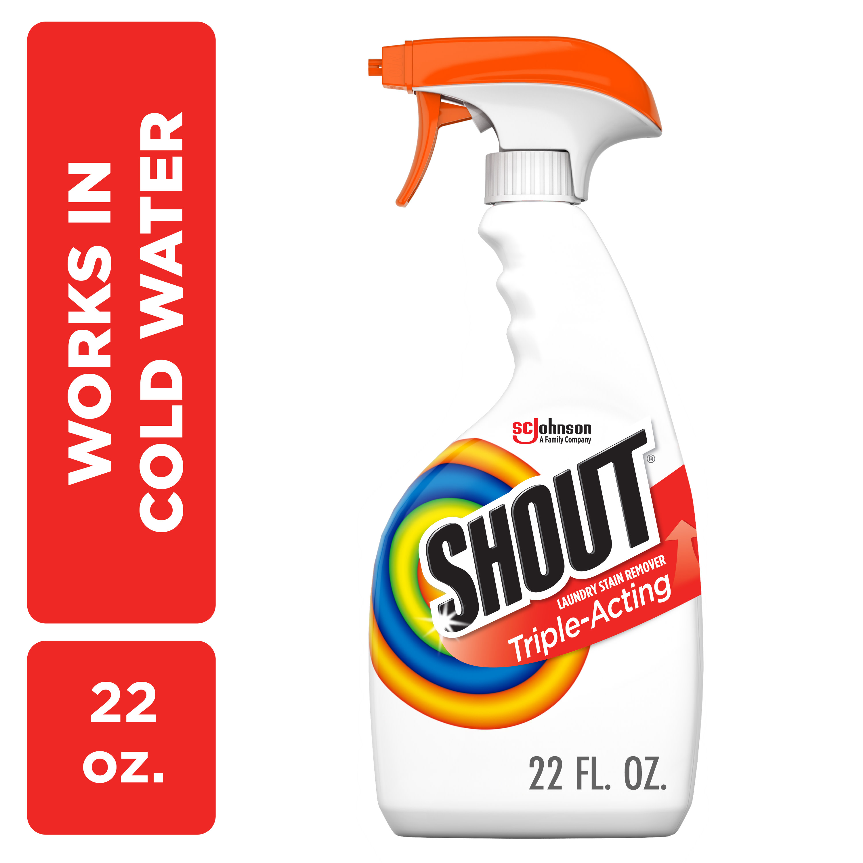 Shout Triple-Acting, Laundry Stain Remover, 22 Ounce - image 1 of 13