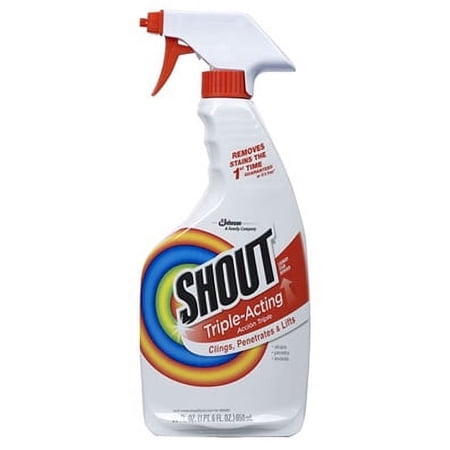 Shout Triple-Acting Laundry Stain Remover Spray, 22 fl oz (2 Pack) (Bundle)