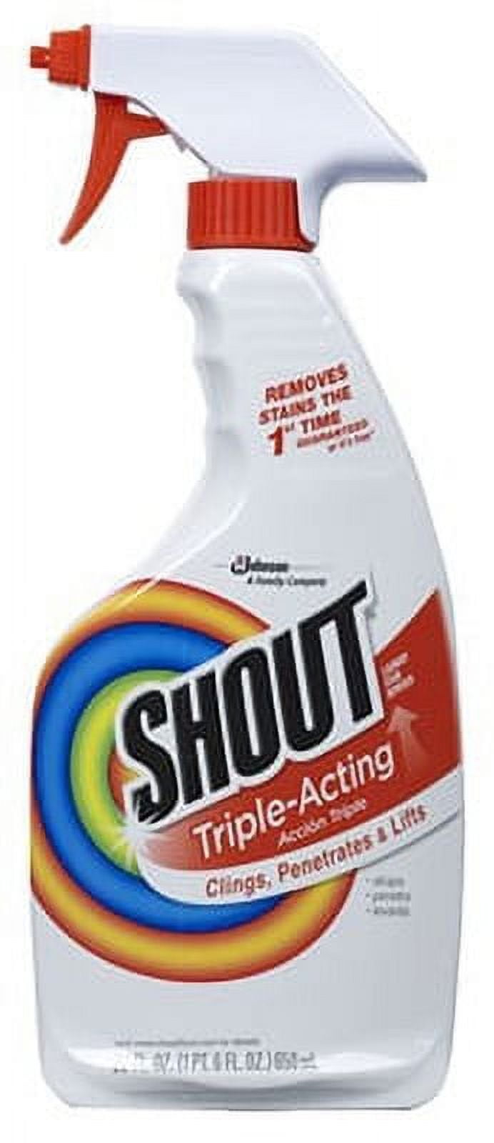 Shout Triple-Acting Laundry Stain Remover Spray, 22 fl oz (2 Pack) (Bundle)