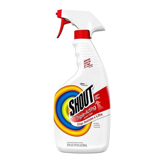 Shout Triple-Acting Laundry Stain Remover Spray, 22 fl oz