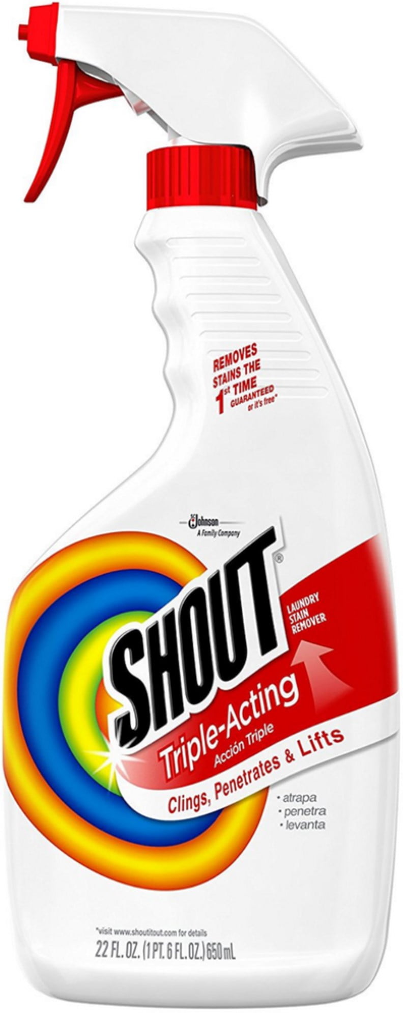 Shout TripleActing Laundry Stain Remover Trigger Spray 22 oz (Pack of
