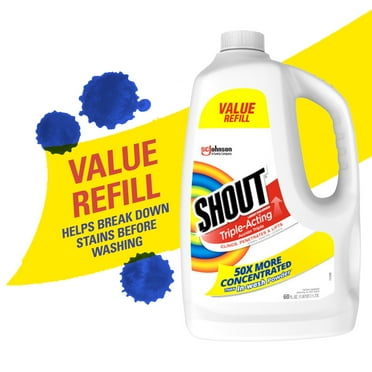 Shout Triple-Acting Refill, Laundry Stain Remover, 60 Ounce