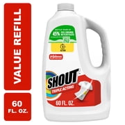 Shout Active Enzyme Laundry Stain Remover Refill, Triple-Acting Formula Clings, Penetrates, and Lifts 100+ Types of Everyday Stains – 60 fl oz