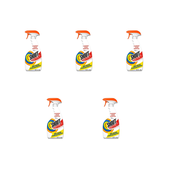 Shout Triple-Acting Laundry Stain Remover ( 5 X 22 fl oz ) 5 Pack