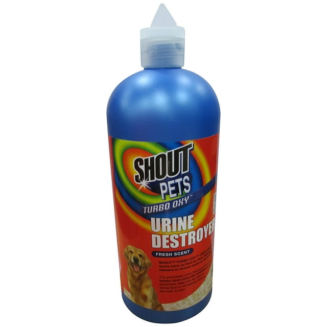 Shout Turbo Pet Urine Stain & Odor Remover, Fresh Scent, 32 Fluid Ounce