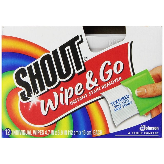 Shout Wipe & Go Travel Size Individually Wrapped Stain Remover ...