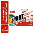 thumbnail image 1 of Shout Wipe & Go, Laundry Instant Stain Remover, 12 Wipes, 1 of 17