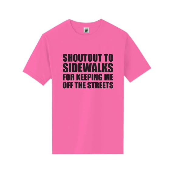 Shoutout To Sidewalks Short Sleeve Neon T-Shirt