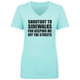 thumbnail image 1 of Shoutout To Sidewalks Womens V-Neck T-Shirt, 1 of 3