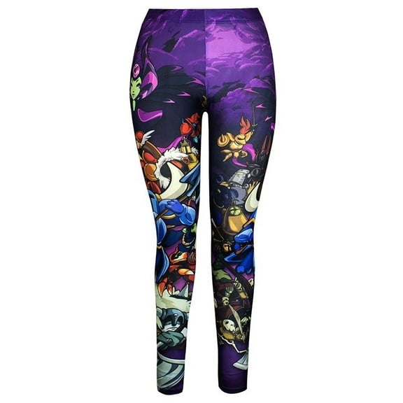 Shovel Knight Sublimated Stretchy Adult Women Ankle-Length Leggings (Size Medium)