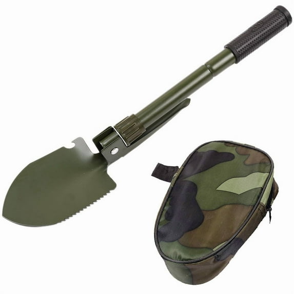 Shovel, Outdoor Folding Ordnance Shovel Camping Shovel, Portable Folding Shovel Entrenching Trenching Tool Collapsible Spade (green)