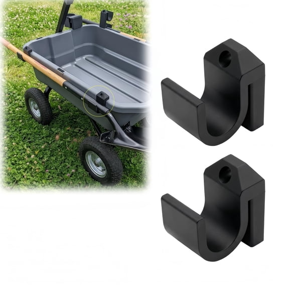 Shovel & Rake Holder for Gorilla Cart, Side Mount Garden Tool Organizer, Long Handle Tool Storage Bracket with Tie Down Points, 2 Pack