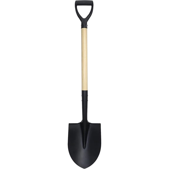 Shovel for Digging,Round Shovel, Garden Tool with D-Handle, 41 Inches in Overall Length, Wooden Handel Garden Shovel,Beach Shovel, Car Snow Shovel