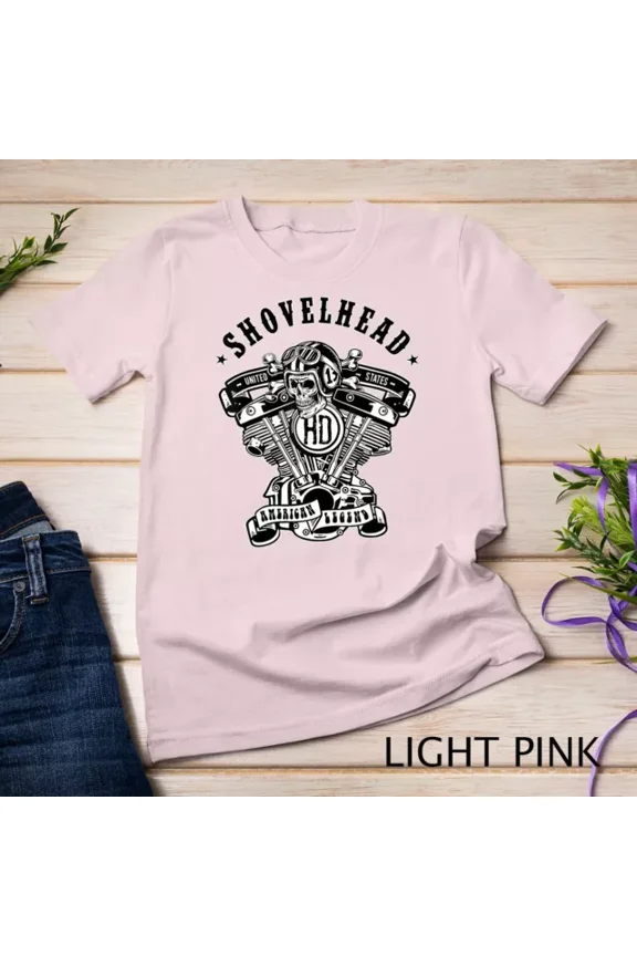 Shovelhead American Motorcycle Legend Hd Vtwin Engine Skull T-Shirt Unisex S-5XL Hot Trending Shirt, Vintage Birthday Gift
