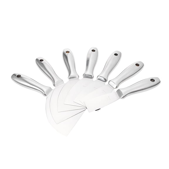Shovels,All-stainless Steel Scraper Knife Set 1.5/2/3/4/5/6/8 Premium Polished All-stainless 5pcs Putty Knife Paint Scraper One Set 1.5/2/3/4/5/6/8 Inch Steel Scraper Tool Dsfen Silver 7 Pcs