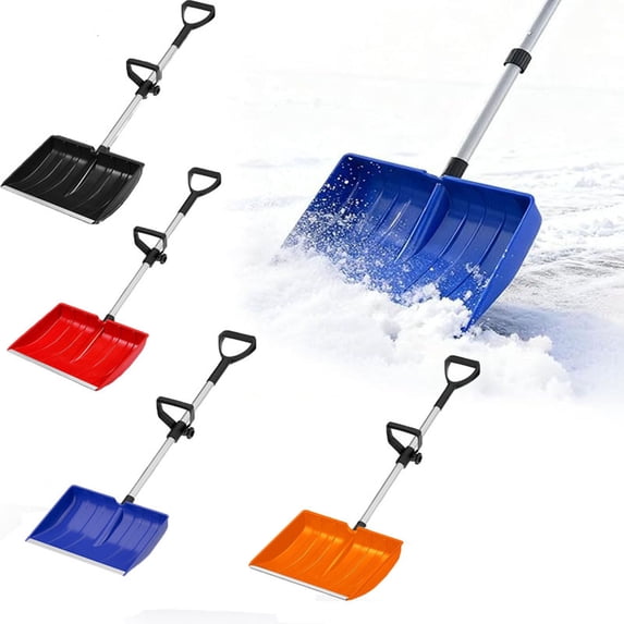 Shovels For Snow Removal And Detachable Plastic Windshield Ice Scraper Tool For Vehicle Winter Emergency Kit(Silver-Blue E-1pc)